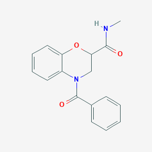 molecular formula C17H16N2O3 B7514834 4-benzoyl-N-methyl-2,3-dihydro-1,4-benzoxazine-2-carboxamide 