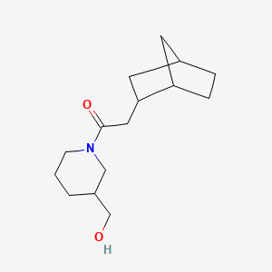 molecular formula C15H25NO2 B7514836 2-(2-Bicyclo[2.2.1]heptanyl)-1-[3-(hydroxymethyl)piperidin-1-yl]ethanone 