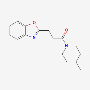 molecular formula C16H20N2O2 B7514854 3-(1,3-Benzoxazol-2-yl)-1-(4-methylpiperidin-1-yl)propan-1-one 