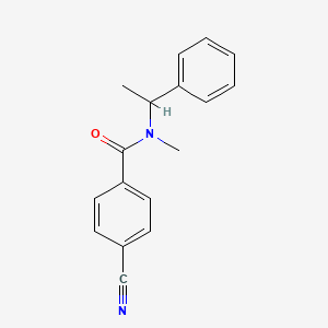 molecular formula C17H16N2O B7514867 4-cyano-N-methyl-N-(1-phenylethyl)benzamide 