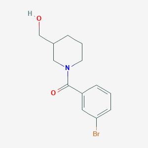 molecular formula C13H16BrNO2 B7514887 (3-Bromophenyl)-[3-(hydroxymethyl)piperidin-1-yl]methanone 