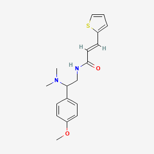 molecular formula C18H22N2O2S B7514892 (E)-N-[2-(dimethylamino)-2-(4-methoxyphenyl)ethyl]-3-thiophen-2-ylprop-2-enamide 