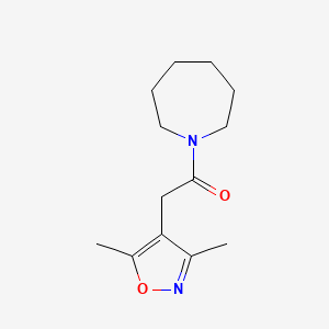 molecular formula C13H20N2O2 B7514896 1-(Azepan-1-yl)-2-(3,5-dimethyl-1,2-oxazol-4-yl)ethanone 