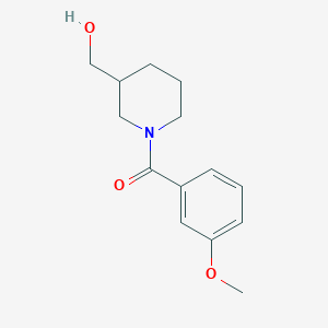 molecular formula C14H19NO3 B7514908 [3-(Hydroxymethyl)piperidin-1-yl]-(3-methoxyphenyl)methanone 