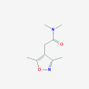 molecular formula C9H14N2O2 B7514937 2-(3,5-dimethyl-1,2-oxazol-4-yl)-N,N-dimethylacetamide 