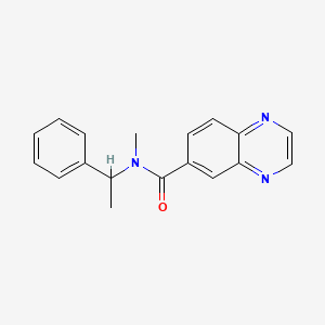 molecular formula C18H17N3O B7514969 N-methyl-N-(1-phenylethyl)quinoxaline-6-carboxamide 