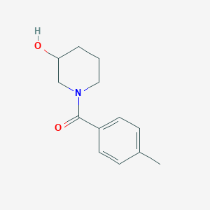 molecular formula C13H17NO2 B7515033 (3-Hydroxypiperidin-1-yl)-(4-methylphenyl)methanone 