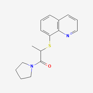 1-Pyrrolidin-1-yl-2-quinolin-8-ylsulfanylpropan-1-one