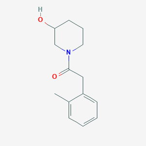 molecular formula C14H19NO2 B7515065 1-(3-Hydroxypiperidin-1-yl)-2-(2-methylphenyl)ethanone 