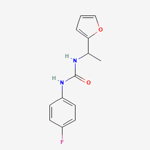 molecular formula C13H13FN2O2 B7515078 1-(4-Fluorophenyl)-3-[1-(furan-2-yl)ethyl]urea 