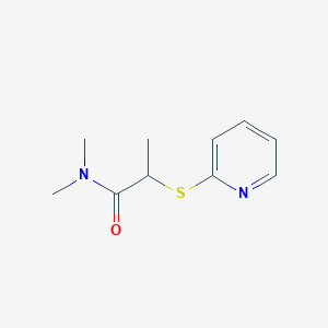 molecular formula C10H14N2OS B7515081 N,N-dimethyl-2-pyridin-2-ylsulfanylpropanamide 