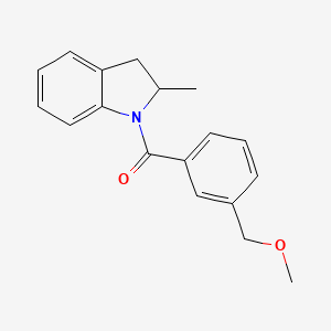 molecular formula C18H19NO2 B7515134 [3-(Methoxymethyl)phenyl]-(2-methyl-2,3-dihydroindol-1-yl)methanone 
