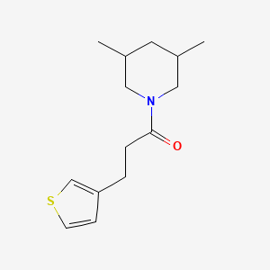 molecular formula C14H21NOS B7515153 1-(3,5-Dimethylpiperidin-1-yl)-3-thiophen-3-ylpropan-1-one 