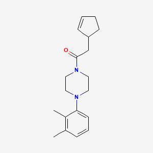 2-Cyclopent-2-en-1-yl-1-[4-(2,3-dimethylphenyl)piperazin-1-yl]ethanone