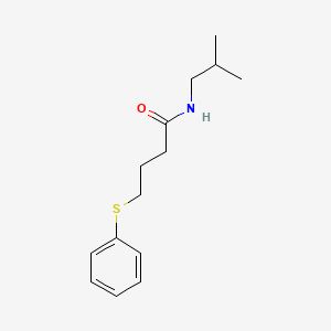 molecular formula C14H21NOS B7515159 N-(2-methylpropyl)-4-phenylsulfanylbutanamide 