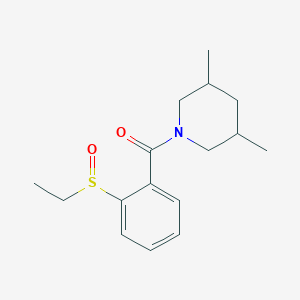 molecular formula C16H23NO2S B7515170 (3,5-Dimethylpiperidin-1-yl)-(2-ethylsulfinylphenyl)methanone 