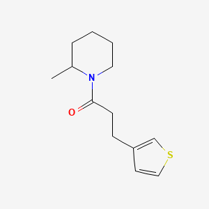molecular formula C13H19NOS B7515188 1-(2-Methylpiperidin-1-yl)-3-thiophen-3-ylpropan-1-one 