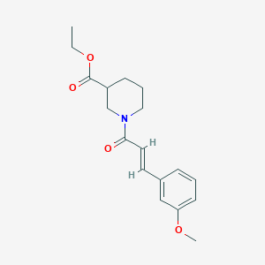 molecular formula C18H23NO4 B7515196 ethyl 1-[(E)-3-(3-methoxyphenyl)prop-2-enoyl]piperidine-3-carboxylate 