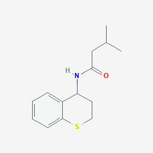 molecular formula C14H19NOS B7515228 N-(3,4-dihydro-2H-thiochromen-4-yl)-3-methylbutanamide 