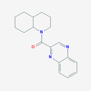 molecular formula C18H21N3O B7515230 3,4,4a,5,6,7,8,8a-octahydro-2H-quinolin-1-yl(quinoxalin-2-yl)methanone 
