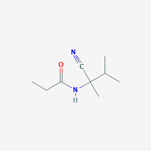 molecular formula C9H16N2O B7515238 N-(2-cyano-3-methylbutan-2-yl)propanamide 