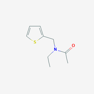 molecular formula C9H13NOS B7515250 N-ethyl-N-(thiophen-2-ylmethyl)acetamide 