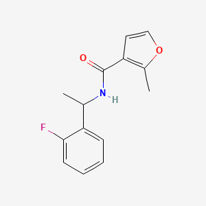 molecular formula C14H14FNO2 B7515269 N-[1-(2-fluorophenyl)ethyl]-2-methylfuran-3-carboxamide 
