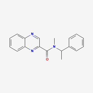 molecular formula C18H17N3O B7515276 N-methyl-N-(1-phenylethyl)quinoxaline-2-carboxamide 