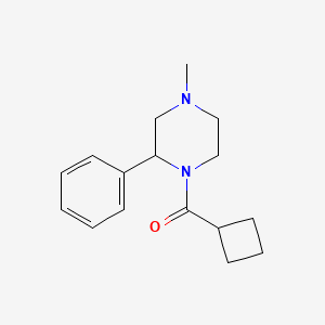 molecular formula C16H22N2O B7515287 Cyclobutyl-(4-methyl-2-phenylpiperazin-1-yl)methanone 