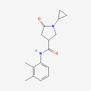 molecular formula C16H20N2O2 B7515291 1-cyclopropyl-N-(2,3-dimethylphenyl)-5-oxopyrrolidine-3-carboxamide 
