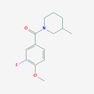 molecular formula C14H18FNO2 B7515299 (3-Fluoro-4-methoxyphenyl)-(3-methylpiperidin-1-yl)methanone 