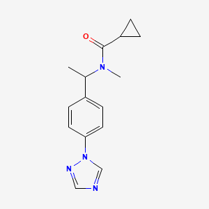 N-methyl-N-[1-[4-(1,2,4-triazol-1-yl)phenyl]ethyl]cyclopropanecarboxamide