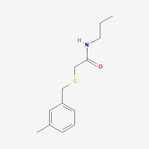 molecular formula C13H19NOS B7515306 2-{[(3-methylphenyl)methyl]sulfanyl}-N-propylacetamide 