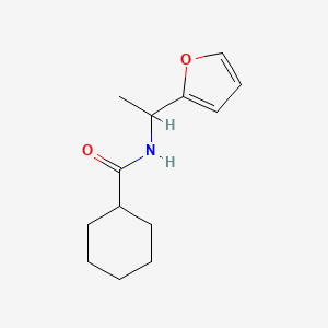 molecular formula C13H19NO2 B7515329 N-[1-(furan-2-yl)ethyl]cyclohexanecarboxamide 