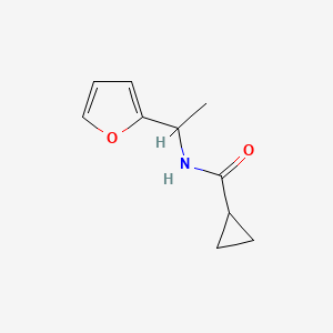 molecular formula C10H13NO2 B7515362 N-[1-(furan-2-yl)ethyl]cyclopropanecarboxamide 