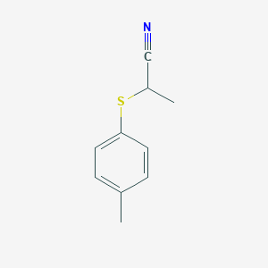 molecular formula C10H11NS B7515366 2-(4-Methylphenyl)sulfanylpropanenitrile 