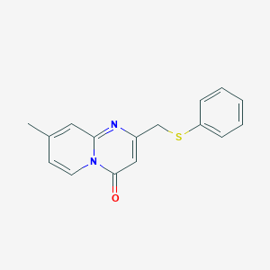 molecular formula C16H14N2OS B7515373 8-Methyl-2-(phenylsulfanylmethyl)pyrido[1,2-a]pyrimidin-4-one 