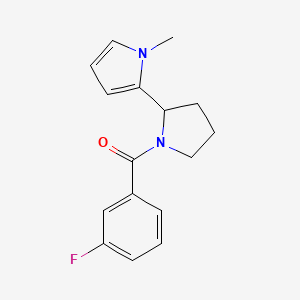 molecular formula C16H17FN2O B7515376 (3-Fluorophenyl)-[2-(1-methylpyrrol-2-yl)pyrrolidin-1-yl]methanone 