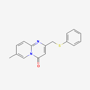 molecular formula C16H14N2OS B7515384 7-Methyl-2-(phenylsulfanylmethyl)pyrido[1,2-a]pyrimidin-4-one 