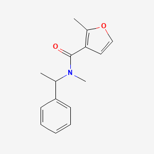 molecular formula C15H17NO2 B7515391 N,2-dimethyl-N-(1-phenylethyl)furan-3-carboxamide 