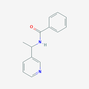 molecular formula C14H14N2O B7515413 N-(1-pyridin-3-ylethyl)benzamide 