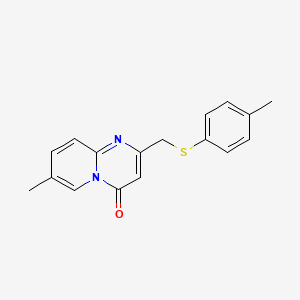 molecular formula C17H16N2OS B7515428 7-Methyl-2-[(4-methylphenyl)sulfanylmethyl]pyrido[1,2-a]pyrimidin-4-one 