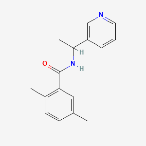 molecular formula C16H18N2O B7515430 2,5-dimethyl-N-(1-pyridin-3-ylethyl)benzamide 
