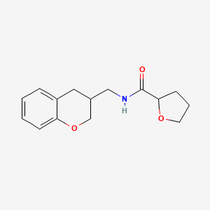 molecular formula C15H19NO3 B7515431 N-(3,4-dihydro-2H-chromen-3-ylmethyl)oxolane-2-carboxamide 