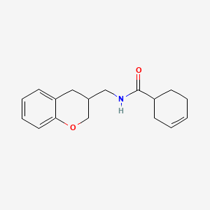 molecular formula C17H21NO2 B7515451 N-(3,4-dihydro-2H-chromen-3-ylmethyl)cyclohex-3-ene-1-carboxamide 