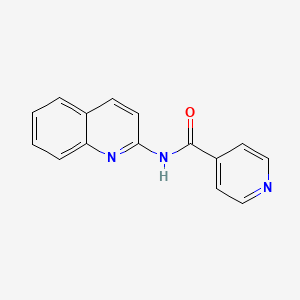 molecular formula C15H11N3O B7515471 N-quinolin-2-ylpyridine-4-carboxamide 