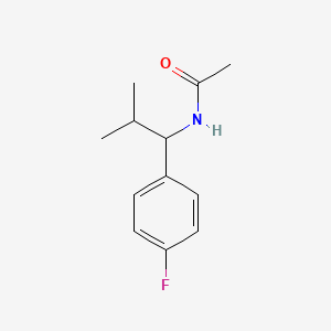 molecular formula C12H16FNO B7515506 N-[1-(4-fluorophenyl)-2-methylpropyl]acetamide 