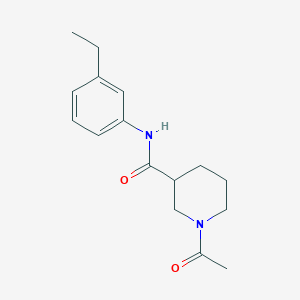 molecular formula C16H22N2O2 B7515514 1-acetyl-N-(3-ethylphenyl)piperidine-3-carboxamide 