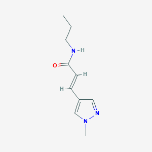 molecular formula C10H15N3O B7515526 (E)-3-(1-methylpyrazol-4-yl)-N-propylprop-2-enamide 