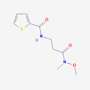 molecular formula C10H14N2O3S B7515535 N-[3-[methoxy(methyl)amino]-3-oxopropyl]thiophene-2-carboxamide 